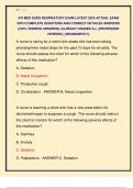 ATI MED SURG RESPIRATORY EXAM LATEST 2025 ACTUAL EXAM  WITH COMPLETE QUESTIONS AND CORRECT DETAILED ANSWERS  &lpar;100&percnt; VERIFIED ANSWERS&rpar; &vert;ALREADY GRADED A&plus;&vert; &vert;&vert;PROFESSOR  VERIFIED&vert;&vert; &vert;&vert;BRANDNEW&excl;&excl;&excl;&vert;&vert;