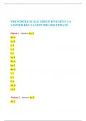   NIH STROKE SCALE GROUP B PATIENT 1-6 ANSWER KEY LATEST 2025-2026 UPDATE