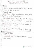 Class notes of chapter Force and Laws of Motion from class 7th to 9th 