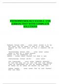 PATHOPHYSIOLOGY EXAM 4 - UTA &lpar;URBAN&rpar; TEST WITH COMPLETE SOLUTIONS&period;