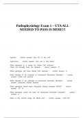 Pathophysiology Exam 1 &ndash; UTA ALL NEEDED TO PASS IS HERE&excl;&excl;&excl;&period;