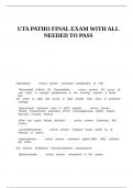 UTA PATHO FINAL EXAM WITH ALL NEEDED TO PASS&period;