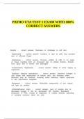 PATHO UTA TEST 1 EXAM WITH 100- CORRECT ANSWERS