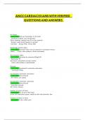 ANCC CARDIAC EXAMS WITH VERIFIED QUESTIONS AND ANSWERS &lpar;1&rpar;