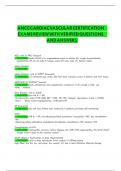 ANCC CARDIAC VASCULAR CERTIFICATION EXAMS REVIEW WITH VERIFIED QUESTIONS AND ANSWERS &lpar;1&rpar;