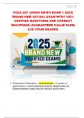 POLS 207 JASON SMITH EXAM 1 2025&vert;  BRAND NEW ACTUAL EXAM WITH 100&percnt;  VERIFIED QUESTIONS AND CORRECT  SOLUTIONS&vert; GUARANTEED VALUE PACK&vert;  ACE YOUR GRADES&period;