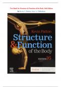 Test Bank for Structure & Function of the Body, 16th Edition by Kevin T. Patton and Gary A. Thibodeau