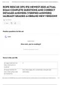 ROPE RESCUE OPS IFSI NEWEST 2025 ACTUAL EXAM COMPLETE QUESTIONS AND CORRECT DETAILED ANSWERS &lpar;VERIFIED ANSWERS&rpar; &vert;ALREADY GRADED A&plus;&vert;&vert;BRAND NEW VERSION&excl;&excl;