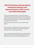 WGU D184 OA Exam &vert;Standard-Based Assessment &vert; Questions with Approved Answers &vert; 100&percnt; Correct&vert; Latest 2025&sol;2026 Update&period;