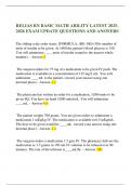  RELIAS RN BASIC MATH ABILITY LATEST 2025-2026 EXAM UPDATE QUESTIONS AND ANSWERS