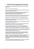 WGU C722 Project Management Terminology Exam