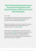 WGU D184 Standard-Based Assessment Exam Practice Test&vert; Questions with Approved Answers &vert; 100&percnt; Correct &vert; Latest 2025&sol;2026 Update&period;