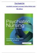 Test Bank for Psychiatric Nursing 8th Edition by Norman L&period; Keltner&comma; Debbie Steele &vert; Complete Guide A&plus;