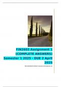 FIN2603 Assignment 1 (COMPLETE ANSWERS) Semester 1 2025 - DUE 2 April 2025