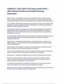 NUR2459 &sol; NUR 2459&colon; Final Exam &lpar;Latest 2024 &sol; 2025&rpar; Mental & Behavioral Health Nursing - Rasmussen