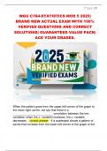 WGU C784-STATISTICS MOD 5 2025&vert;  BRAND NEW ACTUAL EXAM WITH 100&percnt;  VERIFIED QUESTIONS AND CORRECT  SOLUTIONS&vert; GUARANTEED VALUE PACK&vert;  ACE YOUR GRADES&period; 