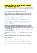 AVID PT 101 EXAM TEST PAPER 2025&sol;2026 QUESTIONS WITH SOLUTIONS GRADED A&plus;