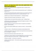 AVID PT 101 PRACTICE EXAM 2025&sol;2026 QUESTIONS WITH SOLUTIONS GRADED A&plus;