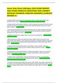Heavy Duty Diesel &lpar;Michigan SOS&rpar; EXAM NEWEST 2025 EXAM COMPLETE QUESTIONS AND CORRECT DETAILED ANSWERS &lpar;VERIFIED ANSWERS&rpar; &vert;ALREADY GRADED A&plus;