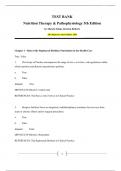 Test Bank for Nutrition Therapy & Pathophysiology&comma; 5th Edition by Marcia Nelms&comma; Kristen Roberts&period; All Chapters&vert; Latest Edition&period; 2025