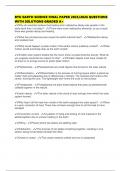BYU EARTH SCIENCE FINAL PAPER 2025&sol;2026 QUESTIONS WITH SOLUTIONS GRADED A&plus;