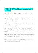 FOS3042 UF Final Exam questions and answers