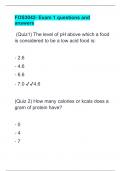 FOS3042- Exam 1 questions and answers