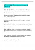 UF FOS3042 Exam 1 questions and answers