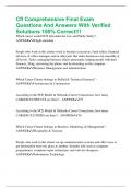 Cfl Comprehensive Final Exam Questions And Answers With Verified Solutions 100&percnt; Correct&excl;&excl;&excl;