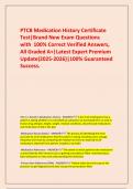 PTCB Medication History Certificate Test&vert;Brand New Exam Questions  with  100&percnt; Correct Verified Answers&comma; All Graded A&plus;&vert;Latest Expert Premium Update&lpar;2025-2026&rpar;&vert;100&percnt; Guaranteed Success&period;