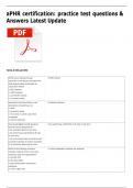 aPHR certification&colon; practice test questions & Answers Latest Update