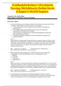 TEST BANK For Keltners Psychiatric Nursing&comma; 9th Edition By Debbie Steele&comma; Verified Chapters 1 - 36&comma; Complete Newest Version