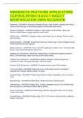 MINNESOTA PESTICIDE APPLICATORS CERTIFICATION CLASS C INSECT IDENTIFICATION 100&percnt; ACCURATE