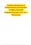Solutions Manual For A Comprehensive Introduction to Object-Oriented Programming with Java&comma; 1e C&period; Thomas Wu
