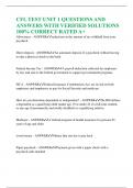 CFL TEST UNIT 1 QUESTIONS AND ANSWERS WITH VERIFIED SOLUTIONS 100&percnt; CORRECT RATED A&plus;