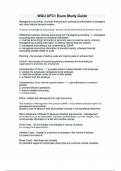 WGU UFC1 Exam Study Guide