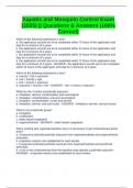 Aquatic and Mosquito Control Exam &lpar;2025&rpar; &vert;&vert; Questions & Answers &lpar;100&percnt; Correct&rpar;