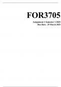 FOR3705 Assignment 1 (COMPLETE ANSWERS) Semester 1 2025 - DUE 29 March 2025