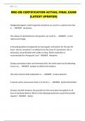 RNC-OB CERTIFICATION ACTUAL FINAL EXAM 