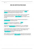 RNC-OB CERTIFICATION EXAM 