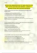 MEDICATION ADMINISTRATION TEST BANK UPDATED WITH MOST TESTED QUESTIONS AND ANSWERS &vert; GRADED A&plus; &vert; ASSURED SUCCESS WITH DETAILED RATIONALES