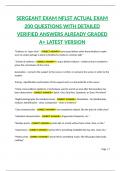 SERGEANT EXAM NFLST ACTUAL EXAM 200 QUESTIONS WITH DETAILED VERIFIED ANSWERS ALREADY GRADED A&plus; LATEST VERSION