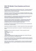MHA 705 Module 2 Exam Questions and Correct Answers 