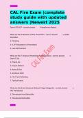 CalFire FAE  EXAM &vert;complete study guide with updated answers&vert;newest 2025