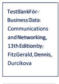 Test Bank For Business Data Communications and Networking 13th Edition by FitzGerald&comma; Dennis&comma; Durcikova &vert; Complete Latest Guide&period;
