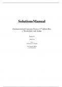 Solutions Manual For Fundamentals of Corporate Finance&comma; 13th Edition by Ross&comma; Westerfield&comma; and Jordan