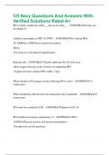 Cfl Navy Questions And Answers With Verified Solutions Rated A&plus;