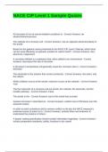 NACE CIP Level 1 Sample Quizes with Accurate solutions &lpar;Graded A&rpar;