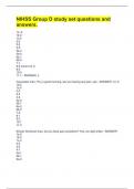 NIHSS Group D study set questions and answers&period;