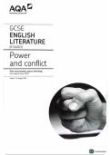 GCSE AQA English Literature FULLY ANNOTATED Grade 9 Power and Conflict Poetry Anthology